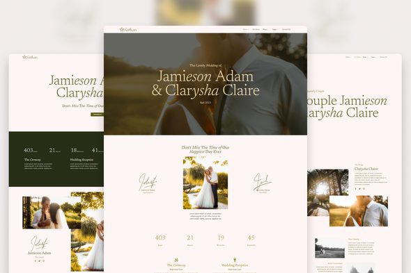 Sahkan – Wedding Invitation & Gallery Elementor Template Kit