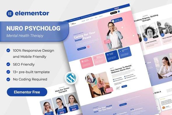 Nuro – Mental Health Therapy Elementor Template KitNuro – Mental Health Therapy Elementor Template Kit