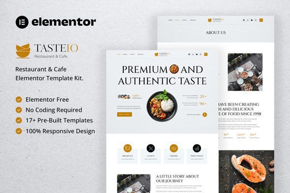 Tasteio – Restaurant & Cafe Elementor Template Kit