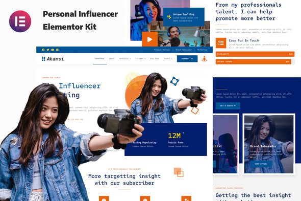 Akamsi – Personal Influencer Elementor Template Kit