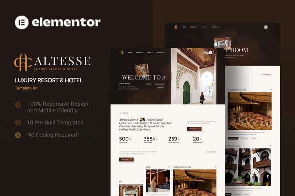 Altesse – Luxury Resort & Hotel Elementor Template Kit