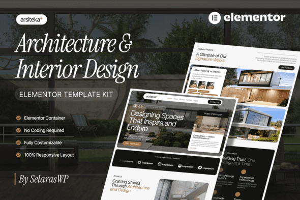 Arsiteka – Architecture & Interior Design Elementor Template Kit