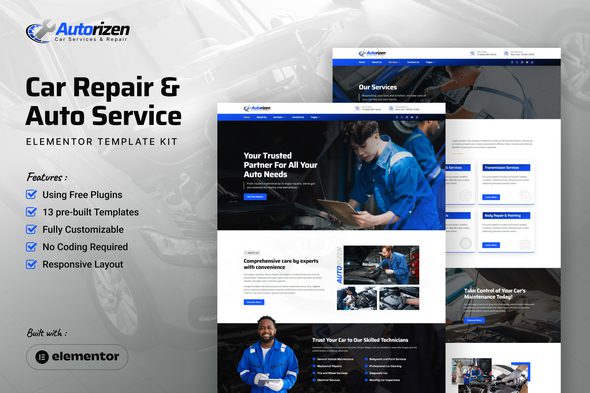 Autorizen – Car Repair & Auto Service Elementor Template Kit