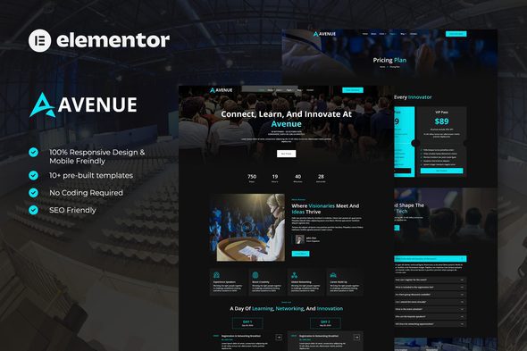 Avenue – Event & Conference Elementor Template Kit