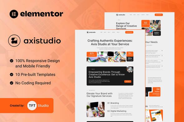 Axistudio – Branding & Creative Studio Elementor Template Kit