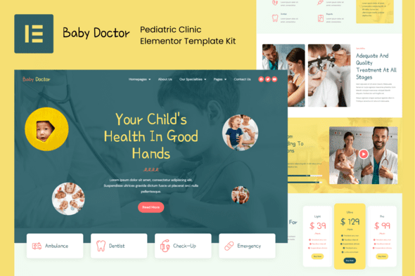 Baby Doctor – Pediatric Clinic Elementor Pro Template Kit