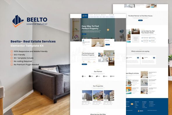 Beelto – Real Estate Services Elementor Template Kit