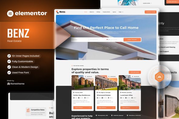 Benz – Real Estate Elementor Template Kit