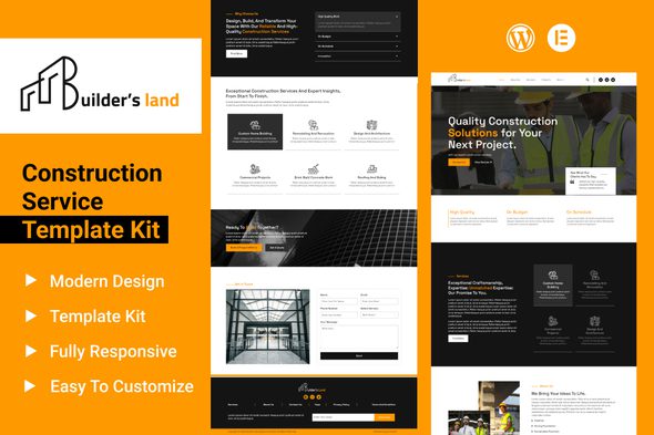 Builders Land – Construction & Building Elementor Template KitBuilders Land – Construction & Building Elementor Template Kit