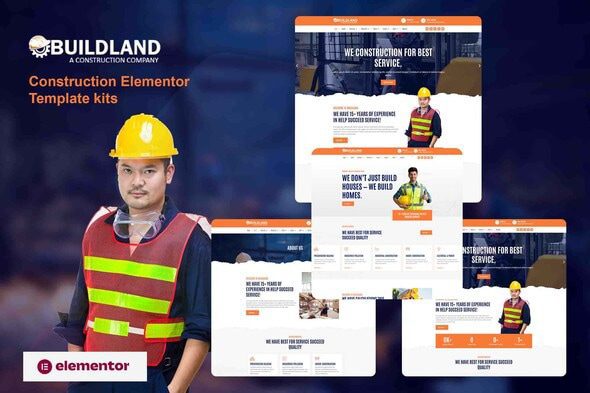 Buildland – Construction Business Elementor Template Kit