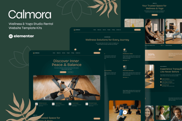Calmora – Wellness & Yoga Studio Website Elementor Template Kits