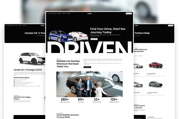 Carlist – Modern Minimalist Car Rental Elementor Template Kit