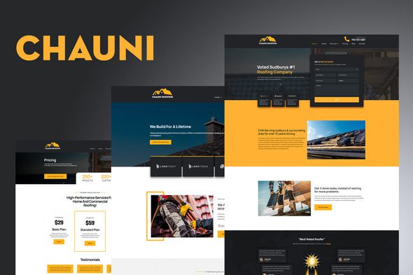 Chauni – Roofing Elementor Template KitChauni – Roofing Elementor Template Kit