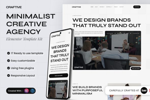 Craftive – Minimalist Creative Agency Elem