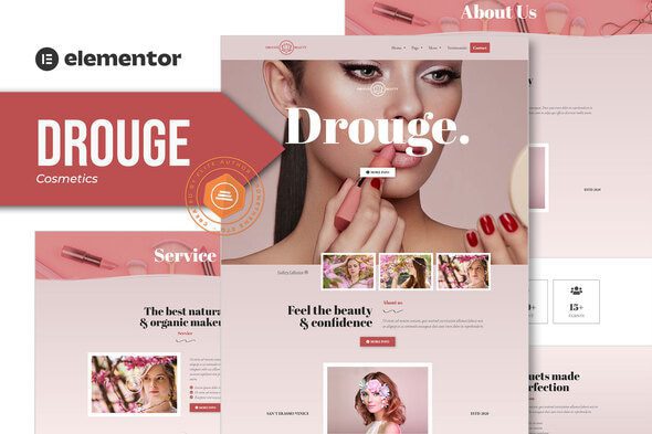 Drouge – Cosmetic Elementor Template Kit
