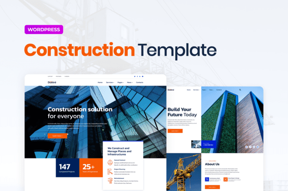 Dustro – Construction Company Elementor Template Kit