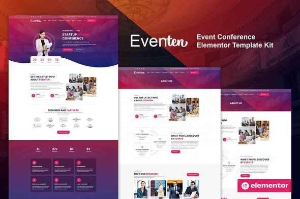Eventen – Event Conference Meetup Elementor Pro Template Kit