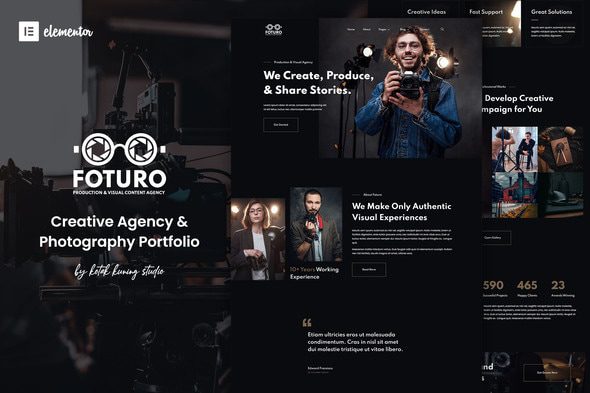 Foturo – Photography Portfolio & Creative Agency Elementor Template Kit