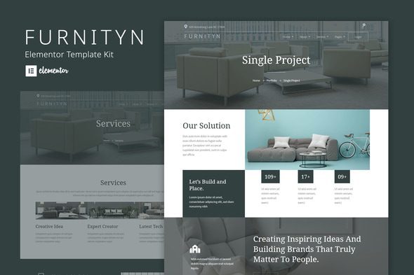 Furnityn – Interior Design Elementor Kit Template