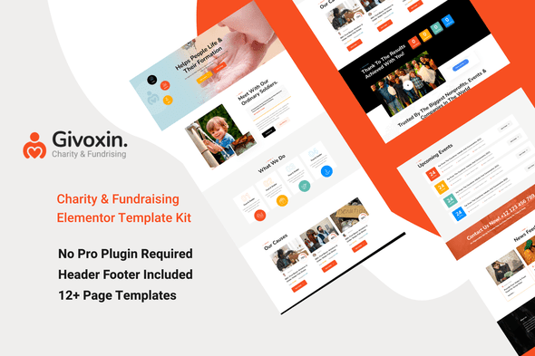 Givoxin – Charity Elementor Template Kit