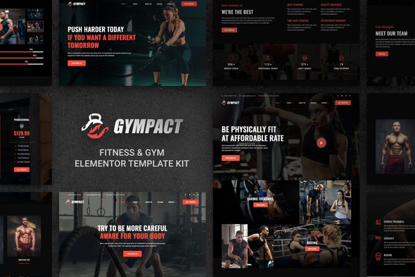 Gympact – Fitness & Gym Elementor Template Kit