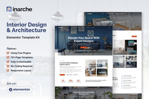 Inarche – Interior Design & Architecture Elementor Template Kit