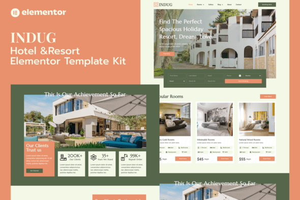 Indug – Hotel & Resort Elementor Pro Template Kit