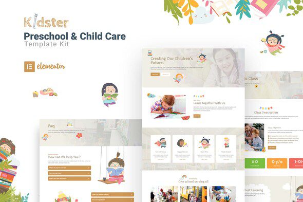 Kidster – Preschool & Childcare Elementor Template Kit