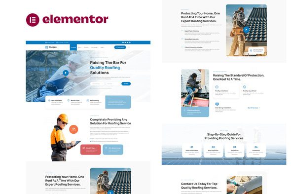 Knopee – Roofing & Canopy Services Elementor Template Kit