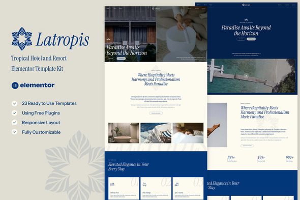 Latropis – Tropical Hotel & Resort Elementor Template Kit