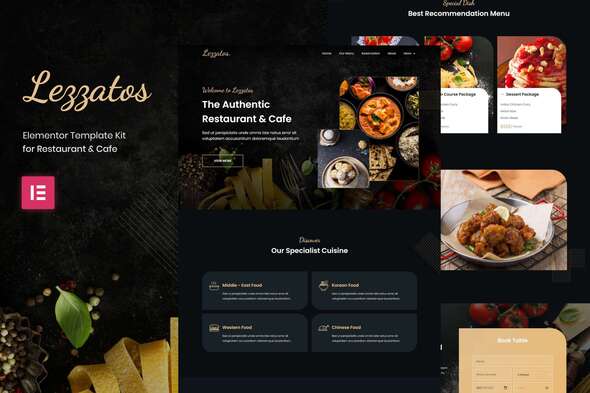 Lezzatos – Restaurant & Cafe Elementor Pro Template Kit