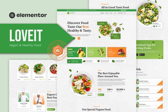 Loveit – Vegan & Healthy Food Restaurant Elementor Template Kit