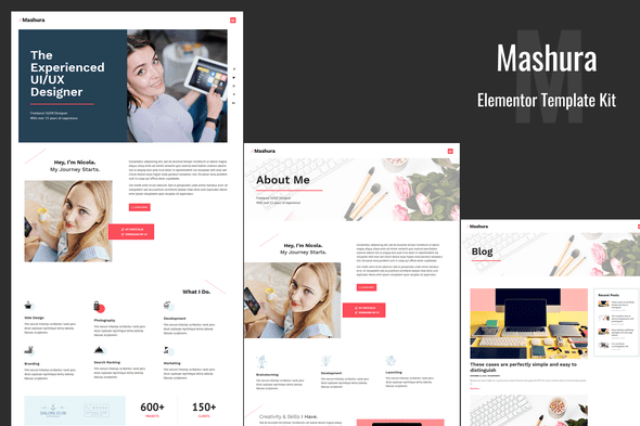 Mashura – Portfolio Elementor Template Kit