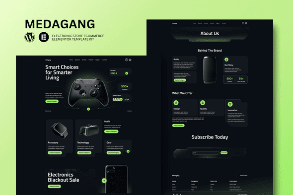 Medagang – E-Commerce Electronics Store Elementor Template Kit