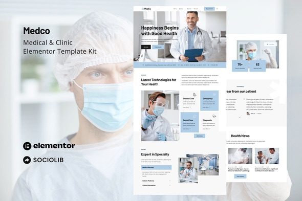 Medco – Medical Clinic & Hospital Elementor Template Kit