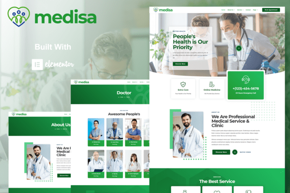 Medisa – Medical Elementor Template Kit