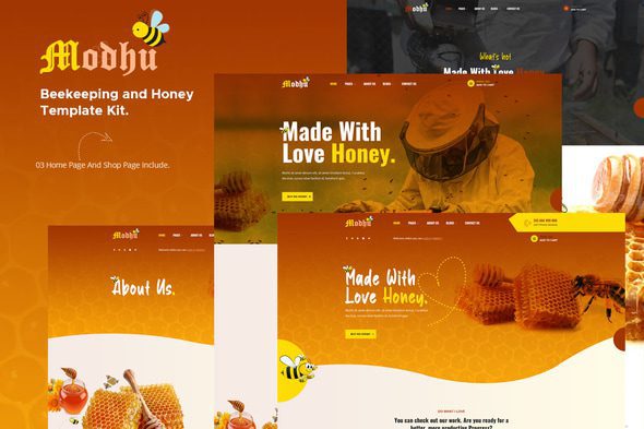 Modhu – Beekeeping & Honey Elementor Template Kit