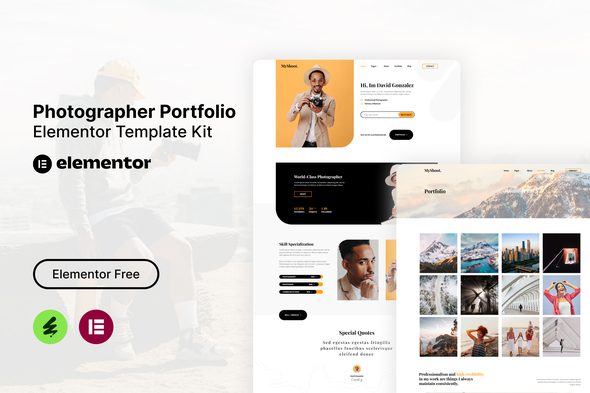 MyShoot – Photographer Portfolio Elementor Template Kit
