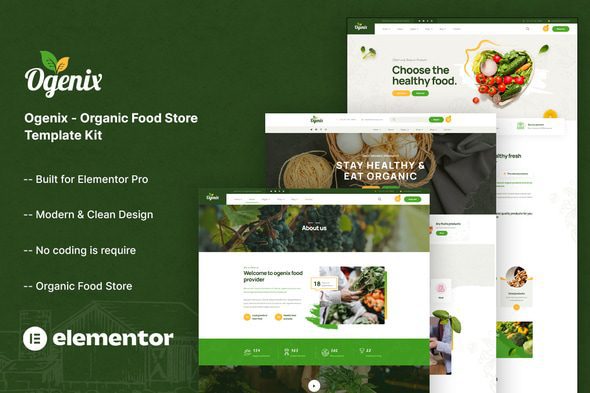 Ogenix – Organic Food Store Elementor Template KitOgenix – Organic Food Store Elementor Template Kit