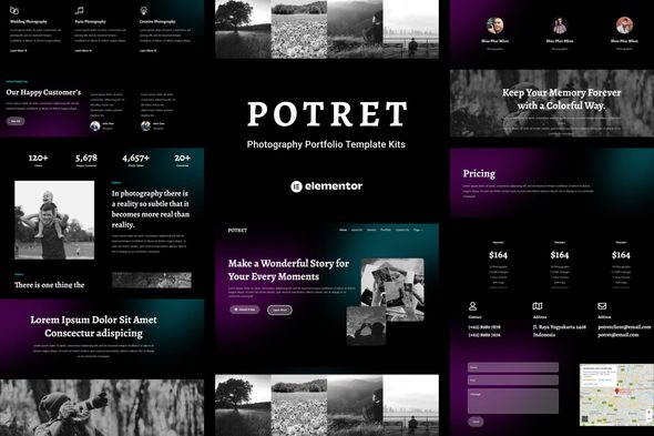 Potret – Photography Portfolio Elementor Template Kit