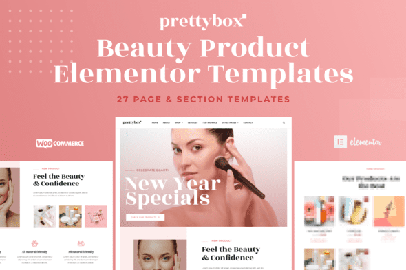 Prettybox – Cosmetic & Beauty Products Shop Elementor Template Kit