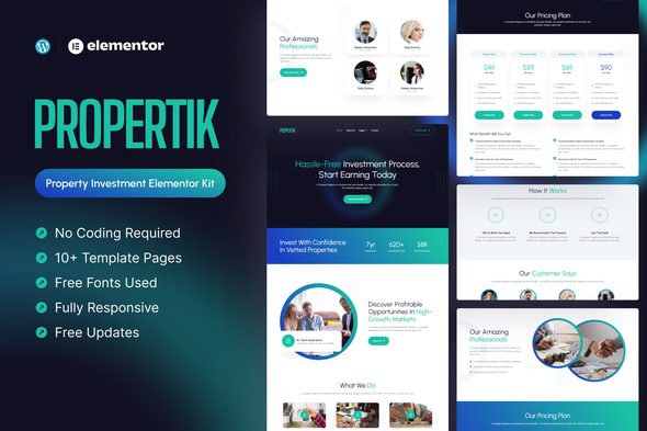 Propertik – Property Investment Elementor Pro Template Kit