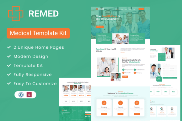 Remed – Medical Clinic Elementor Template Kit