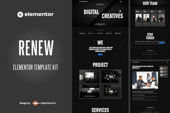 Renew – Creative Digital Agency Elementor Pro Template Kit