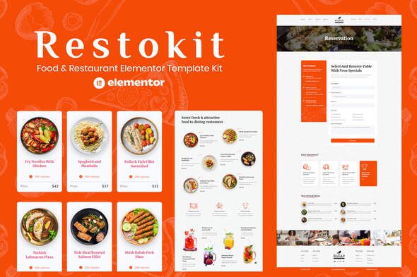 Restokit – Food & Restaurant Elementor Template Kit