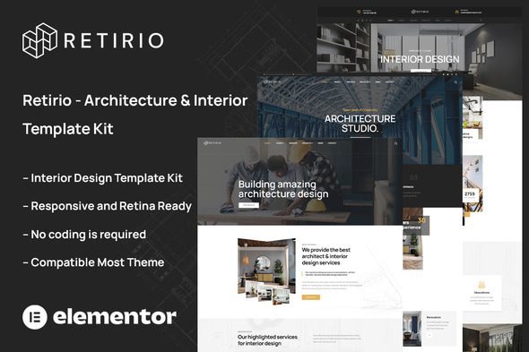 Retirio – Architecture & Interior Elementor Template Kit