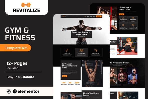 Revitalize – Fitness Gym Elementor Template Kit