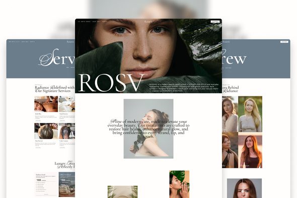 Rosavie – Soft Luxe Beauty Salon Elementor Template Kit