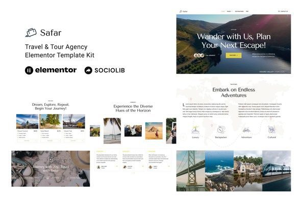 Safar – Travel & Tour Agency Elementor Template Kit