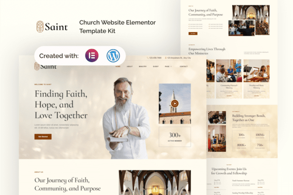 Saint – Church Website Elementor Template Kit